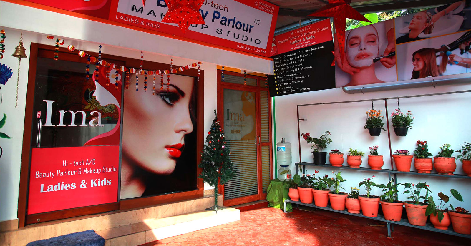 Ima Beauty Parlour And Beauty Spa in Irinjalakuda and Perinjanam, Thrissur. Beauty saloon, Beauty Clinic, Services - Bridal Makeup, Wedding makeup, PEDICURE, MANICURE, Nail Art, Full body waxing, Hair Colouring, Hair styling, Pimple Treatment, Hair Spa, Hair treatment